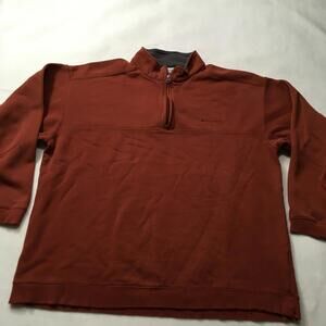 Columbia Fleece 1/4 Zip Pull Over Jumper Sweater Mens Size XXL orange rust